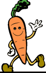 About Shunning Asphalt...Illustration of an Orange Carrot Waving and Running