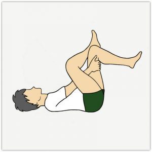 Hip Stretching Exercises...Drawing of a Man Doing a Stretch Called the "Figure Four"